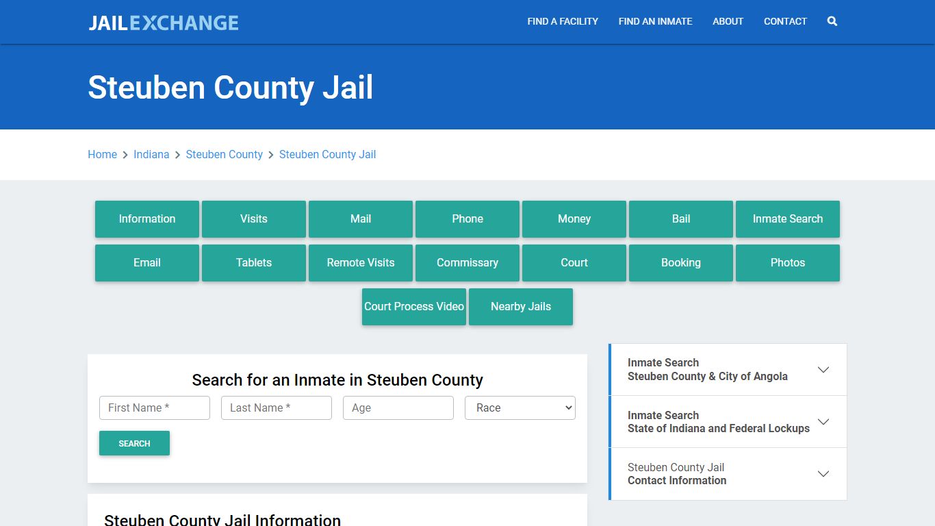 Steuben County Jail Roster Lookup, IN, Inmate Search